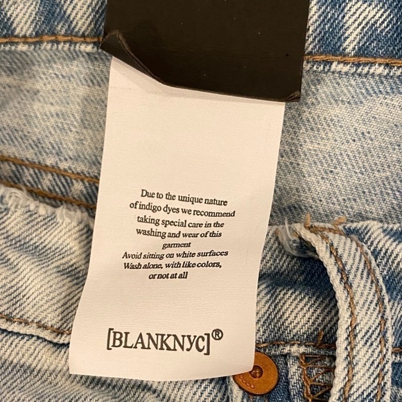 Blank NYC 8 (29) NWT Reeve High-Rise Cutoff Shorts Denim Womens Distressed - Picture 6 of 13